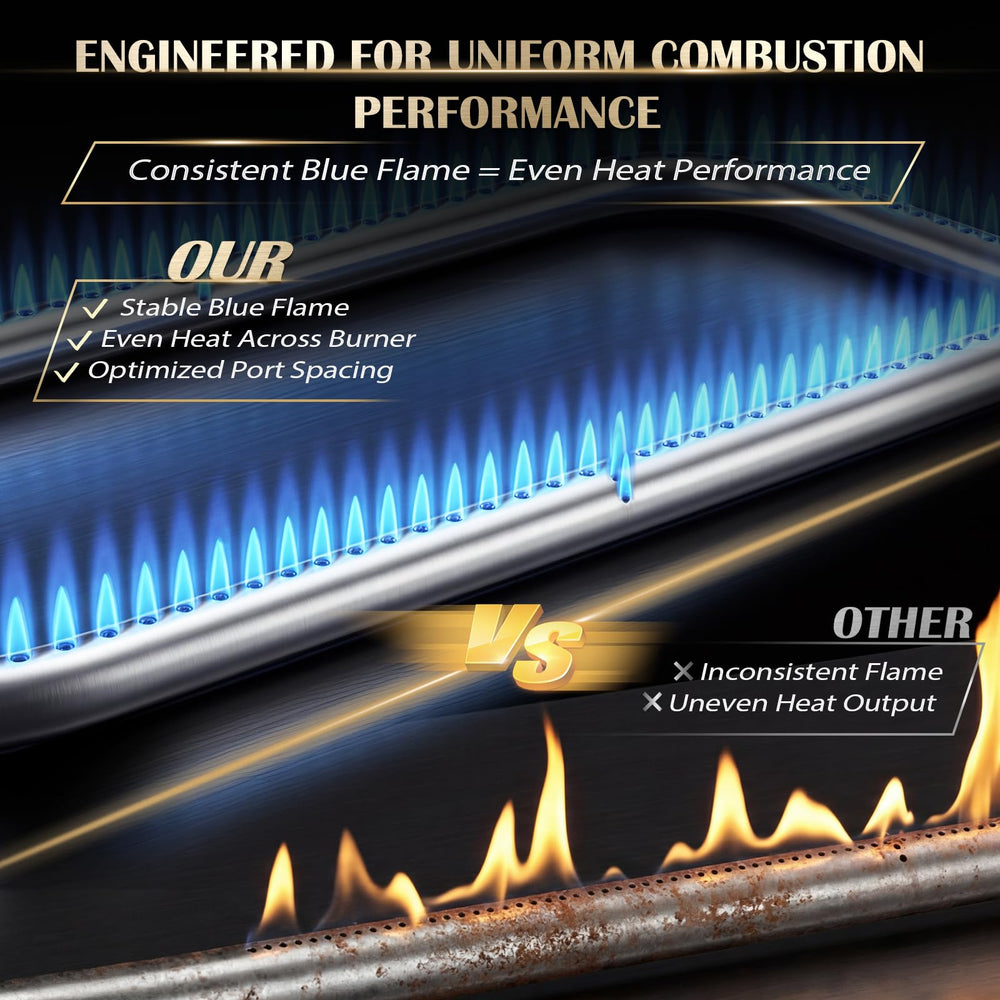 QuliMetal burner mounting hole detail for easy, precise installation