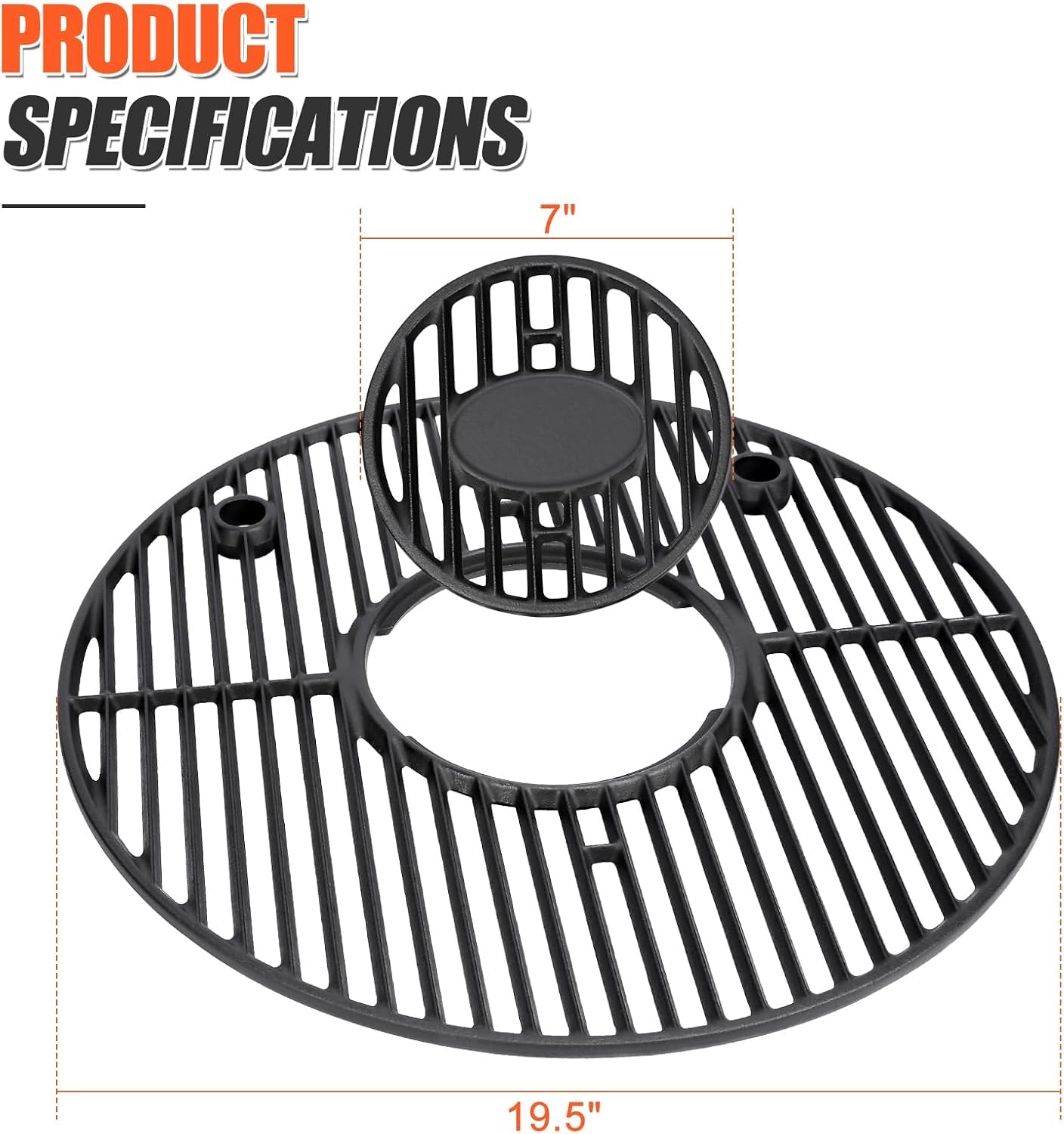 QuliMetal removable center insert lifted to show easy charcoal access benefit