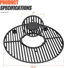 QuliMetal removable center insert lifted to show easy charcoal access benefit