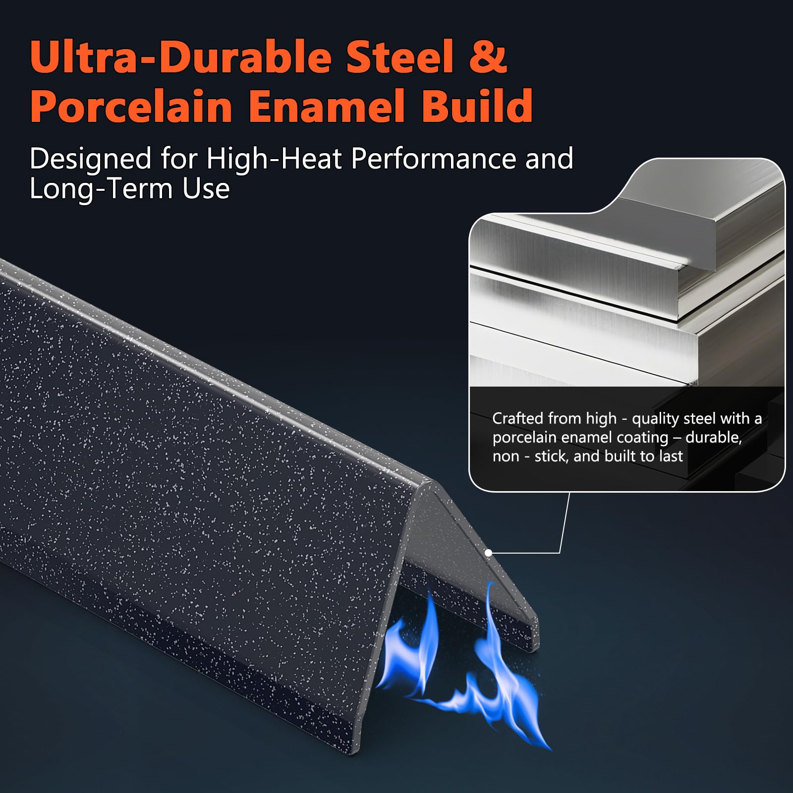 QuliMetal crossover tube detail showing connector ends for reliable flame transfer between burners