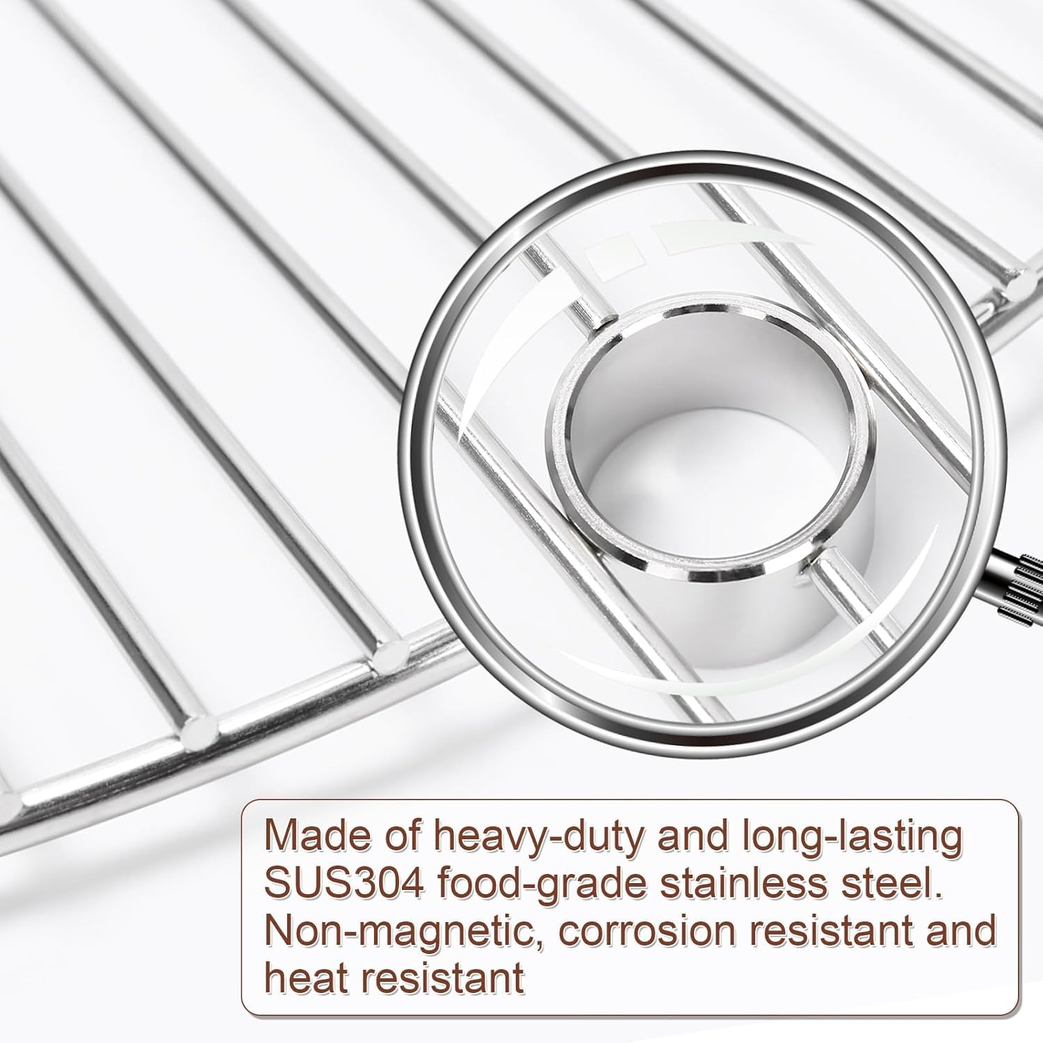 QuliMetal next to a tape measure showing 19.5-inch diameter for correct sizing