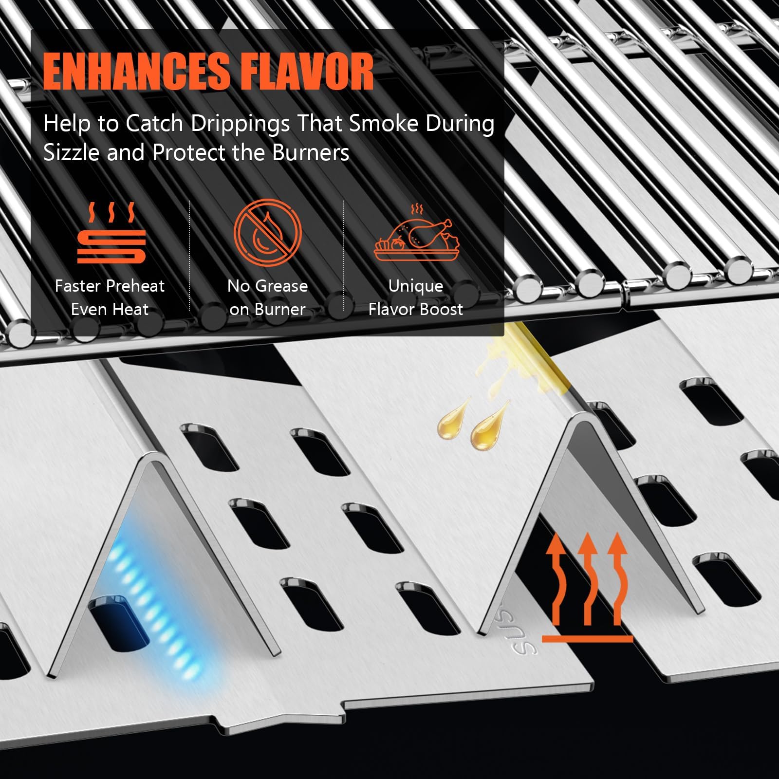 QuliMetal five-pack layout showing complete set for full heat plate replacement