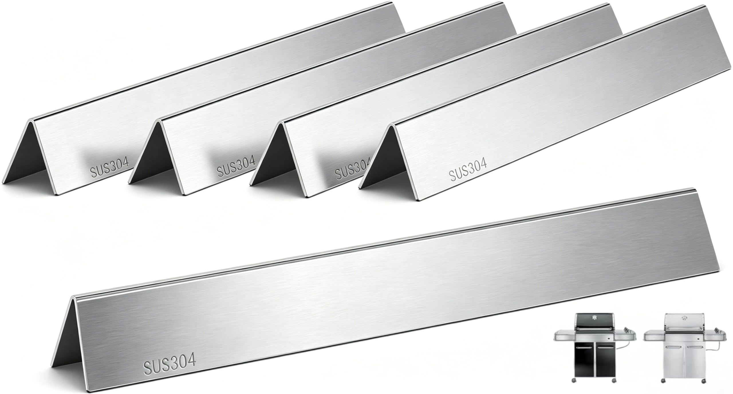 QuliMetal front view of five SUS304 bars showing fit and finish benefit