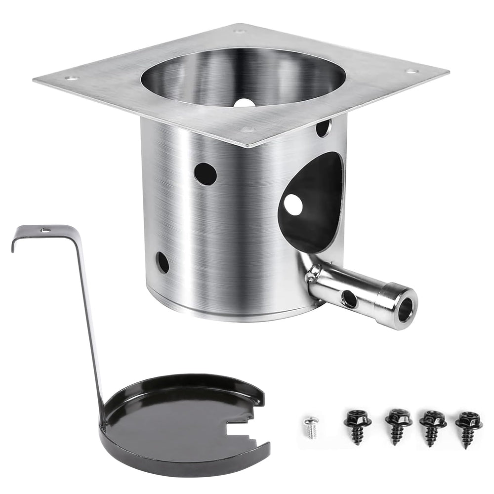 QuliMetal front view burn pot showing durable stainless construction and fitment