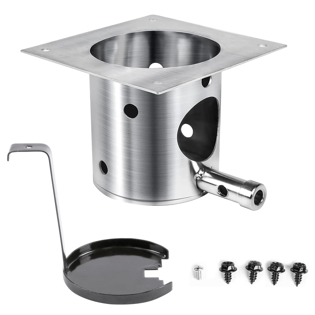 QuliMetal front view burn pot showing durable stainless construction and fitment