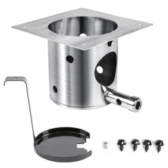 QuliMetal front view burn pot showing durable stainless construction and fitment
