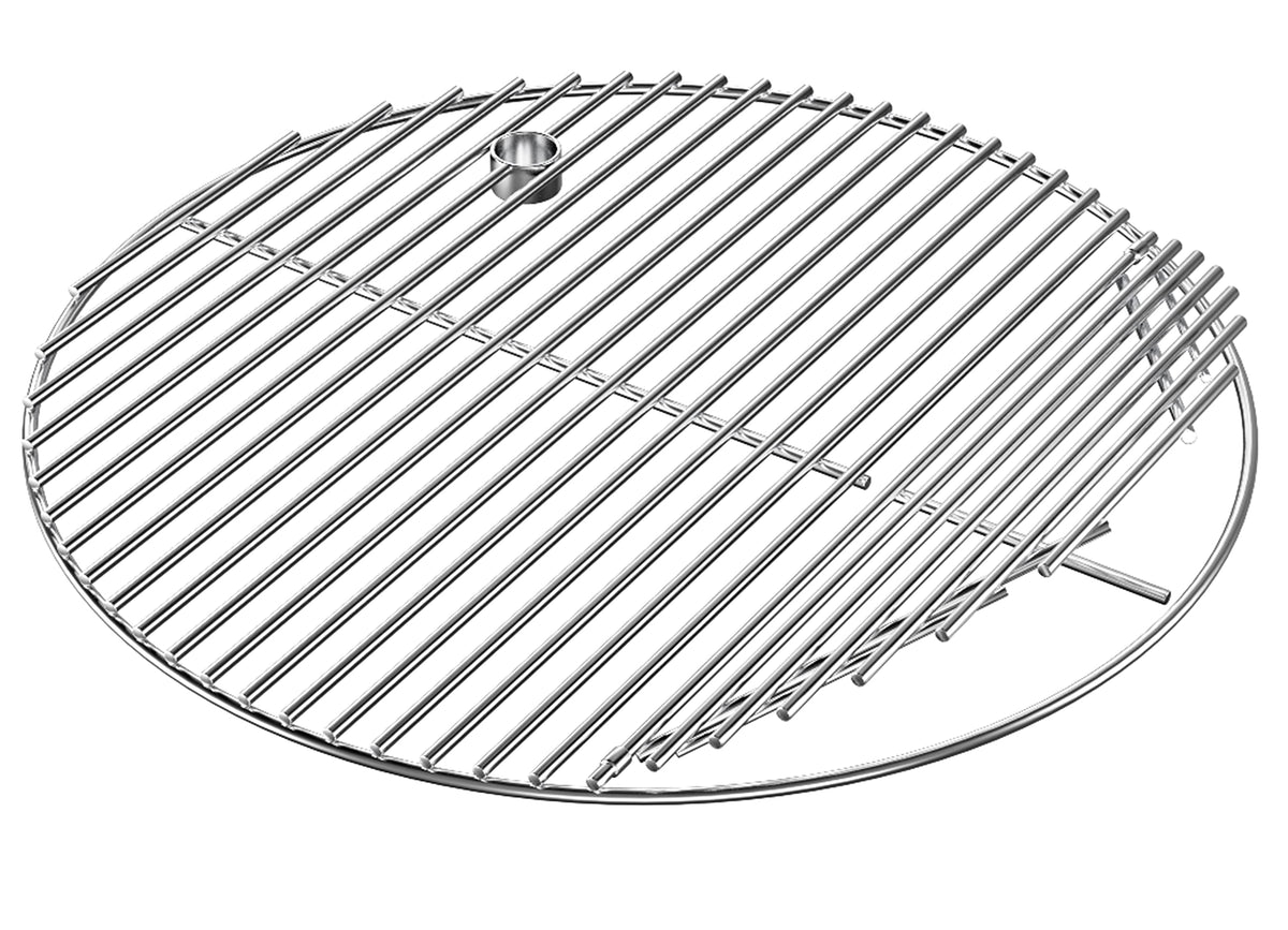 QuliMetal front view of 19.5-inch stainless grate showing full cooking surface and fit