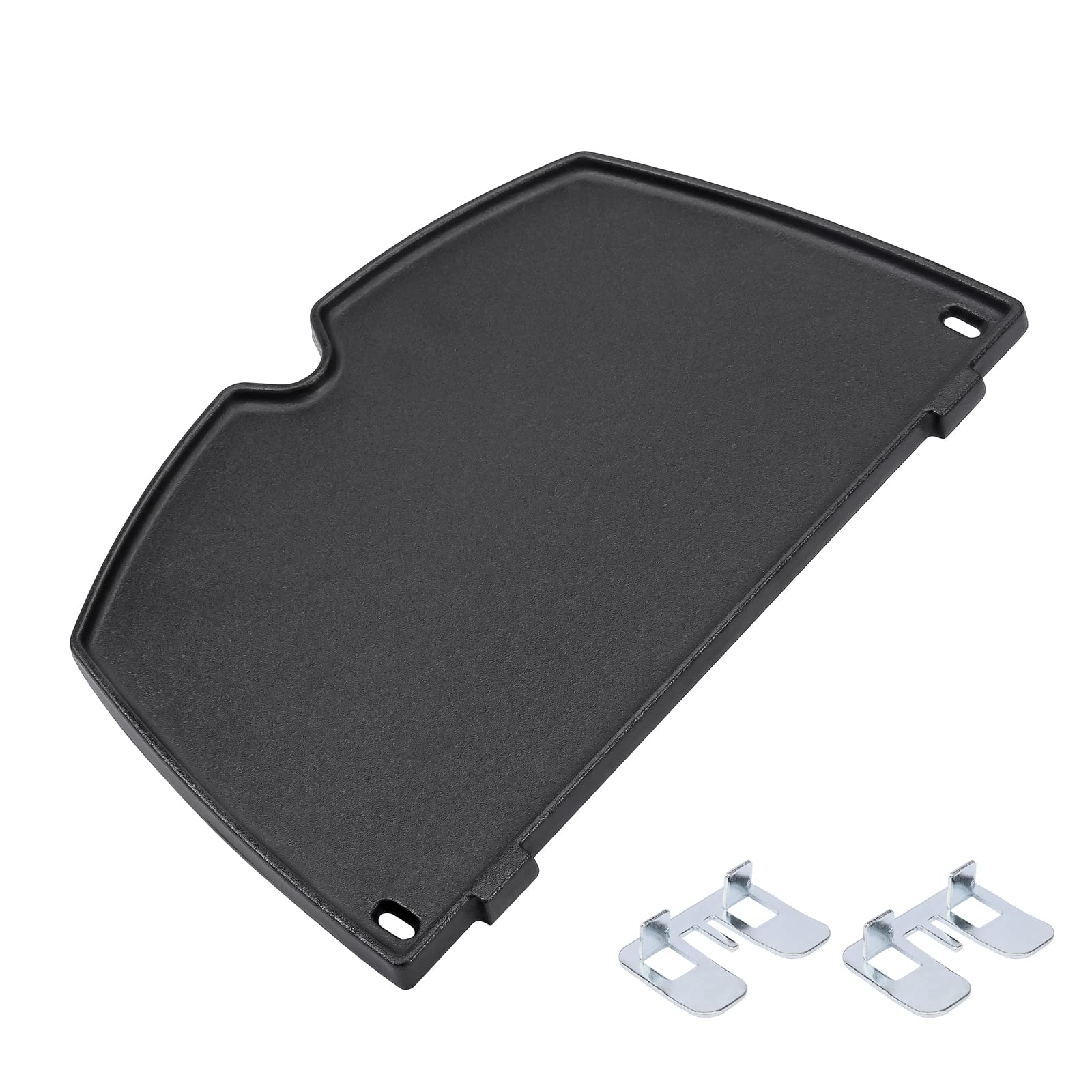 QuliMetal griddle front view showing a precise fit and expanded cooking area benefit