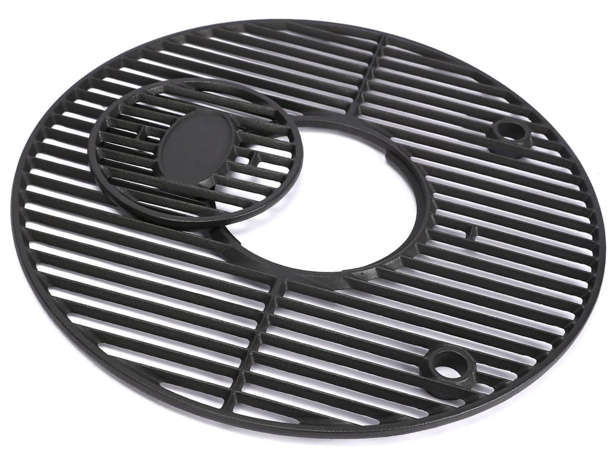 QuliMetal front view of round grate showing fit and heavy-duty bars for reliable heat