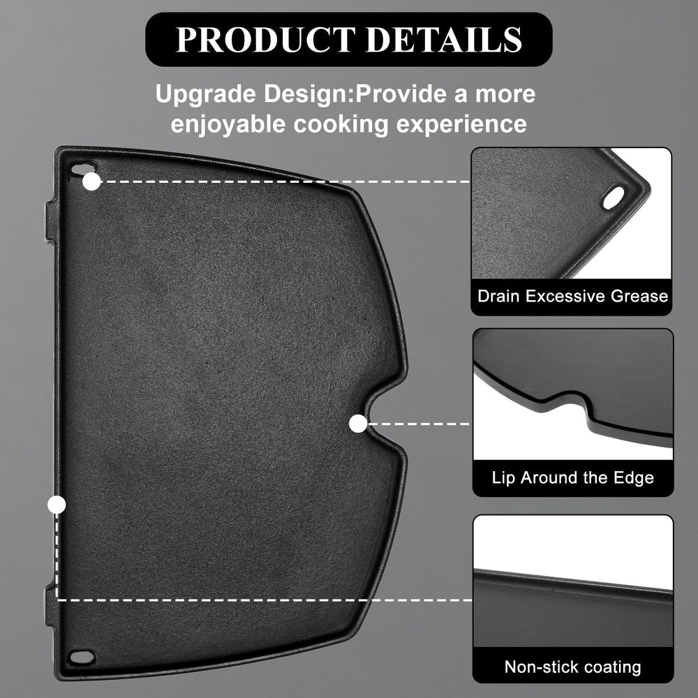 QuliMetal griddle installed inside a Weber Q1200 showing secure placement benefit