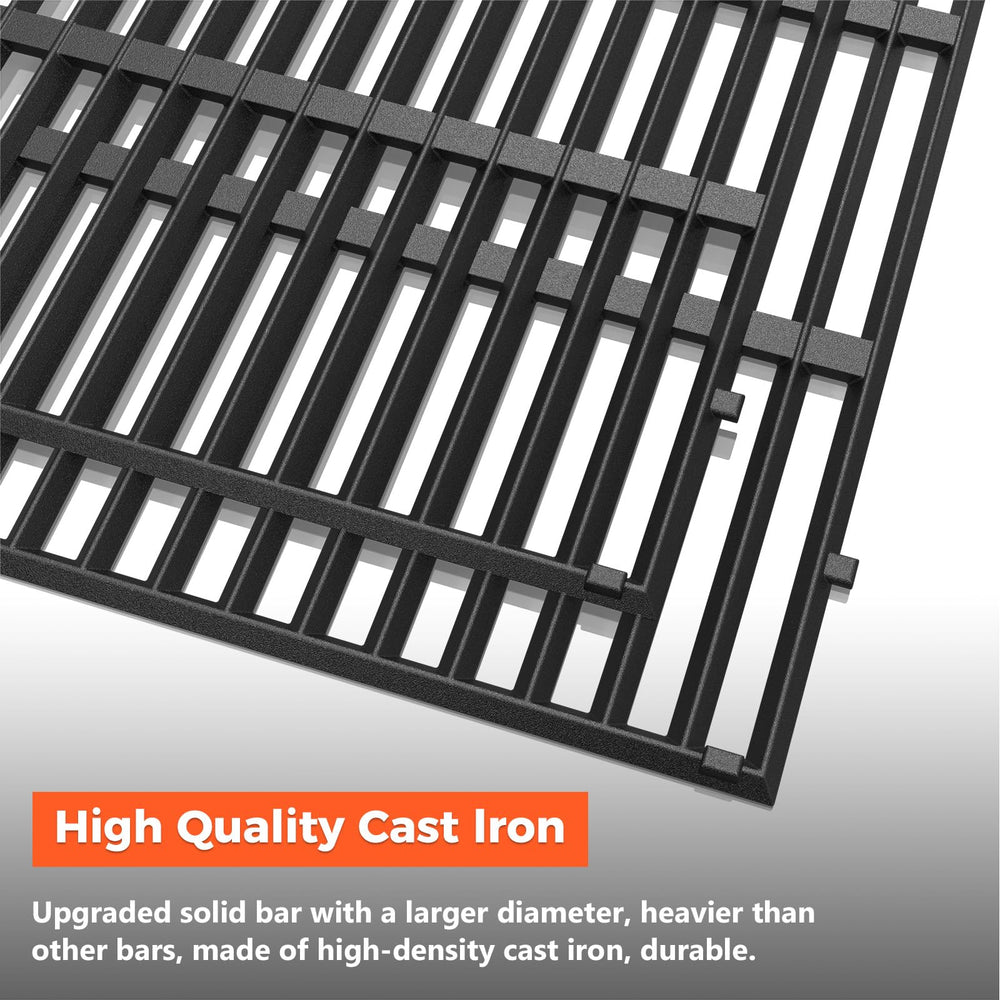 QuliMetal grates installed in a Weber Genesis II grill showing even heat benefit