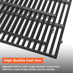 QuliMetal grates installed in a Weber Genesis II grill showing even heat benefit