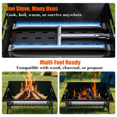 QuliMetal grilling over charcoal with steak searing for rich BBQ flavor