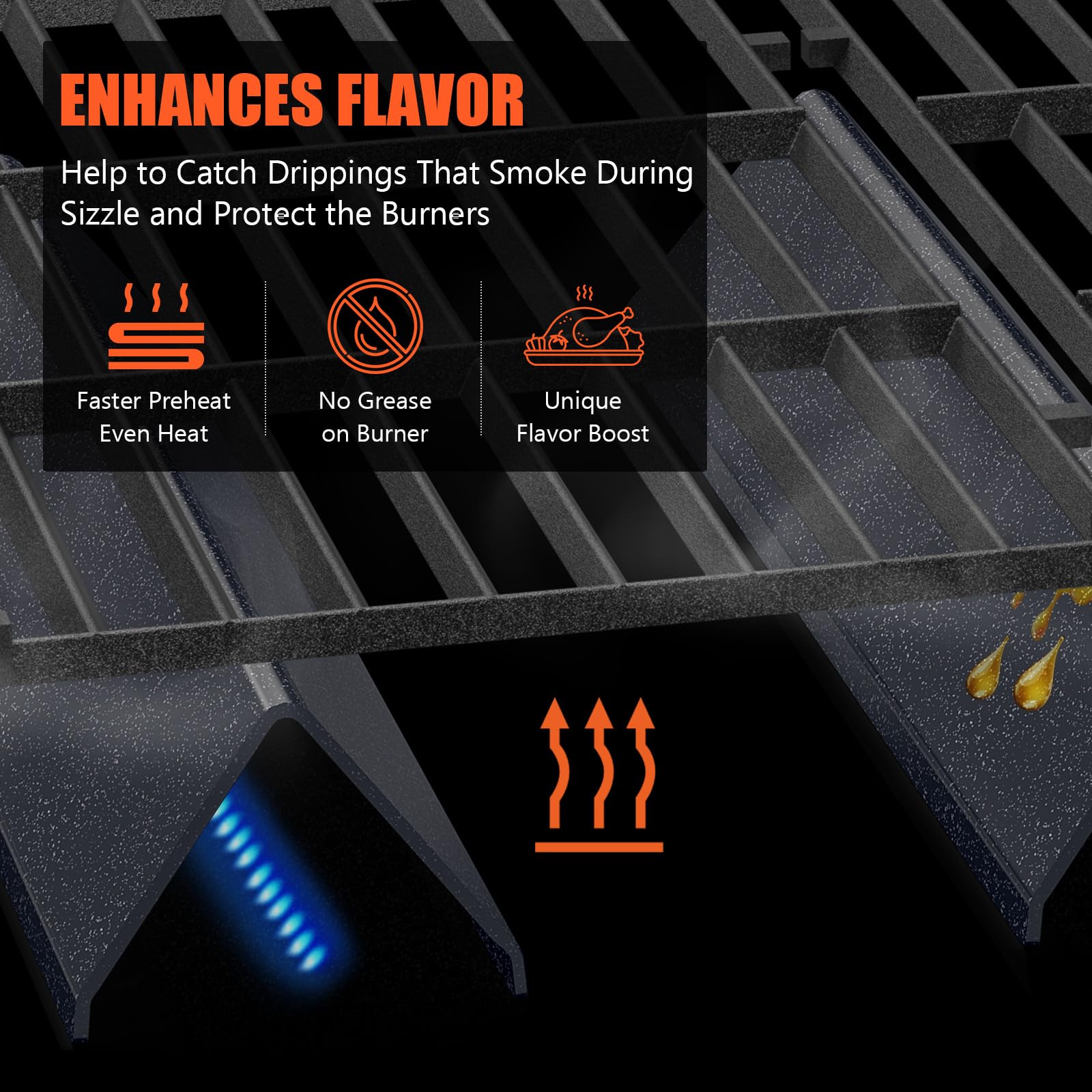 QuliMetal bars installed in a Weber Spirit grill protecting burners and improving heat distribution