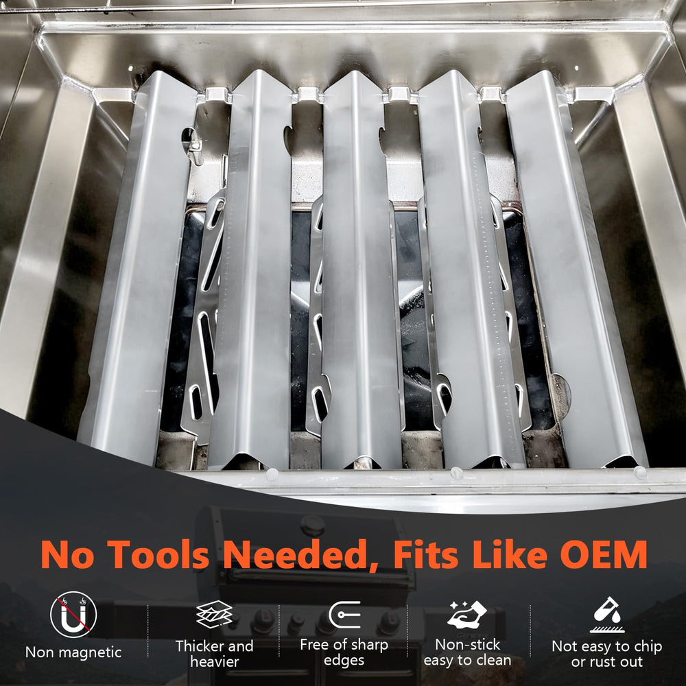 QuliMetal kit laid out with five bars and three deflectors for quick inventory and easy install