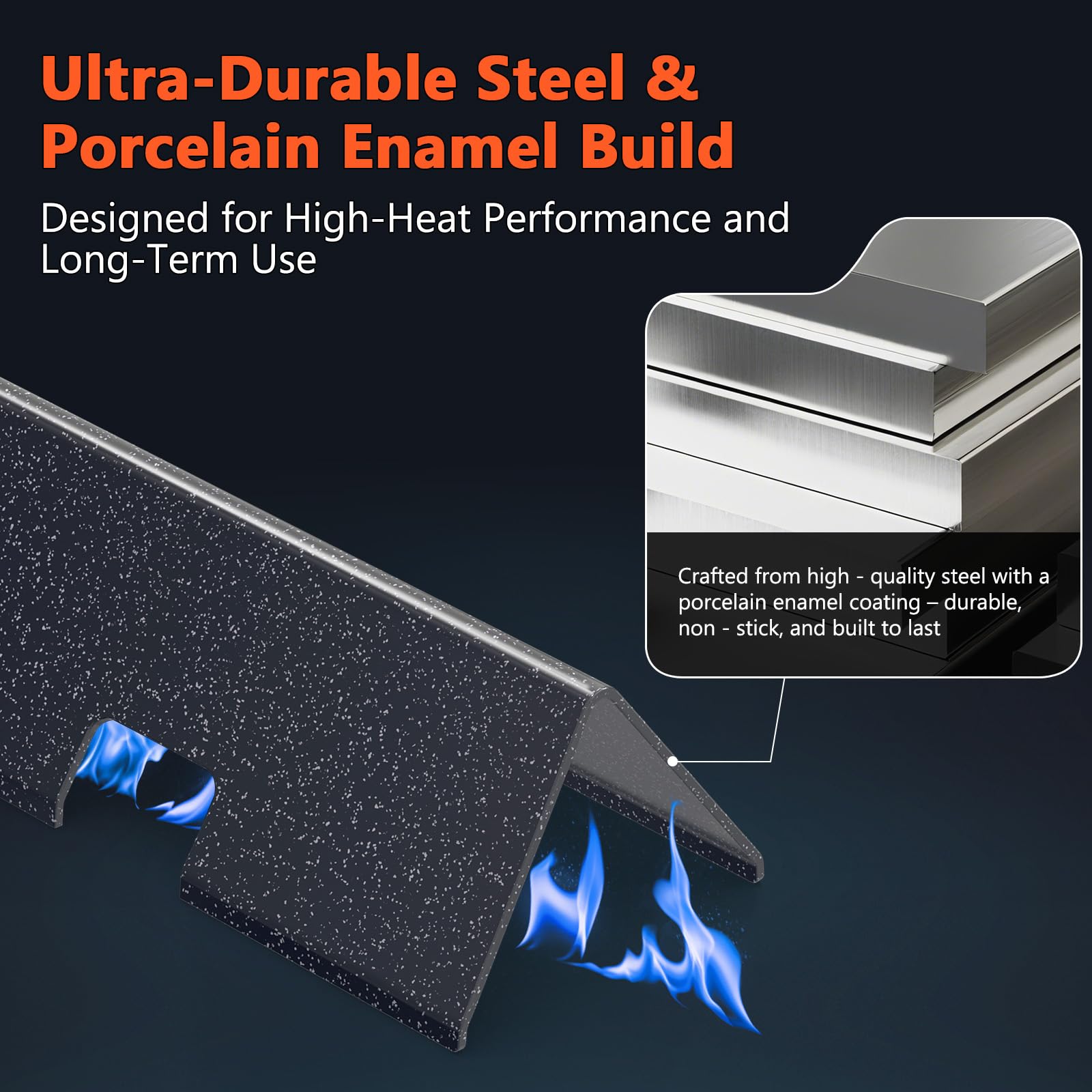 QuliMetal notched design detail improving airflow and even heat distribution
