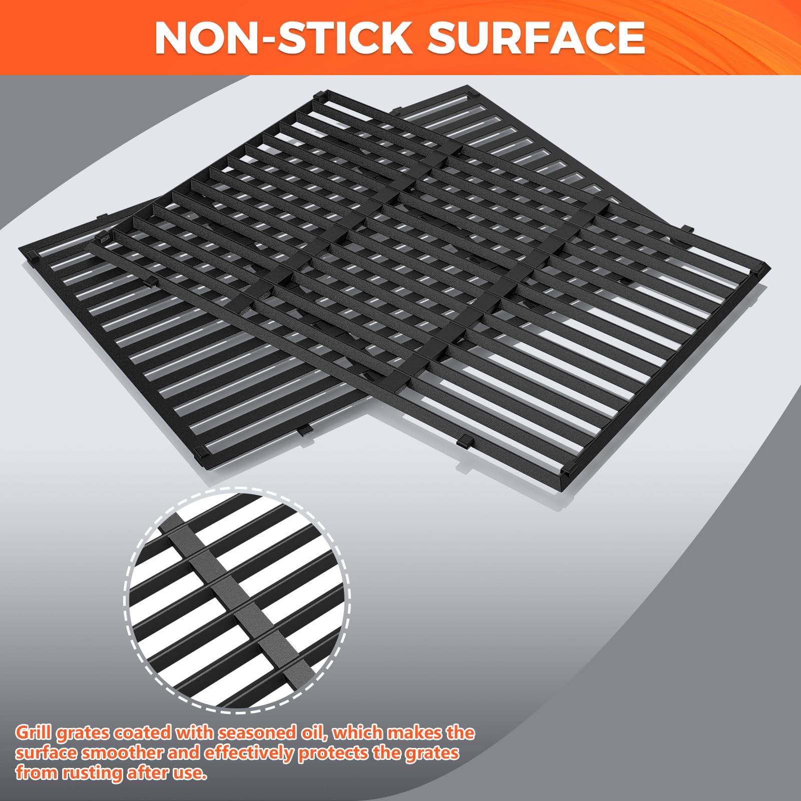 QuliMetal grates next to a tape measure showing exact dimensions benefit correct fit