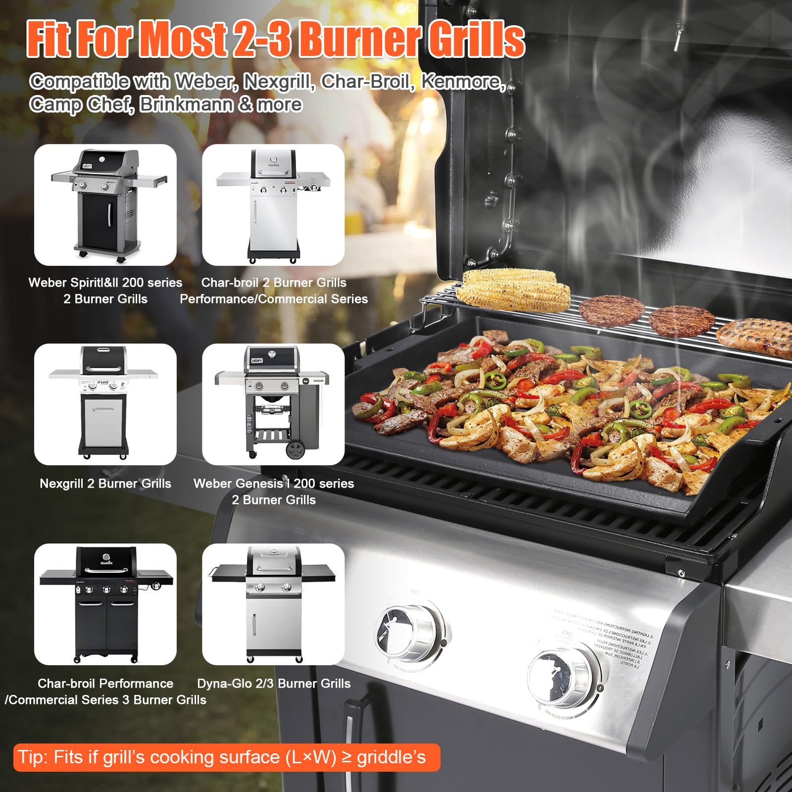 QuliMetal size comparison next to skillet showing generous cooking area for family meals
