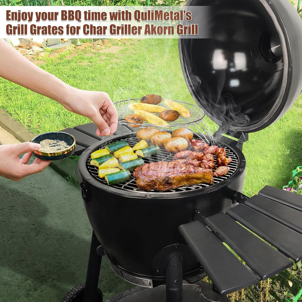 QuliMetal 1-inch center hole with warming rack installed supporting warming capability