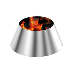 QuliMetal front view of stainless steel whirlpool showing fit and shape for improved searing