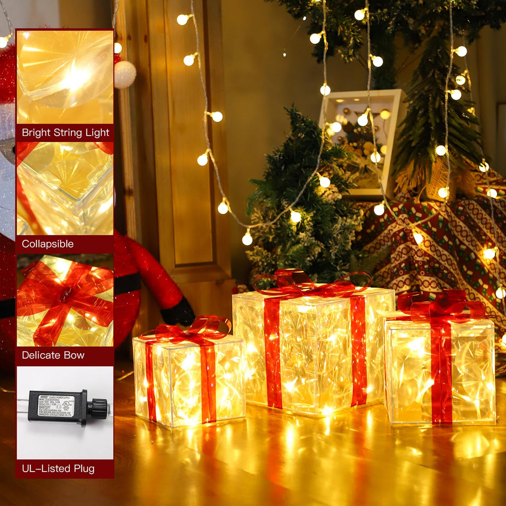 Qulist lit on tree skirt casting warm-white light to enhance holiday base