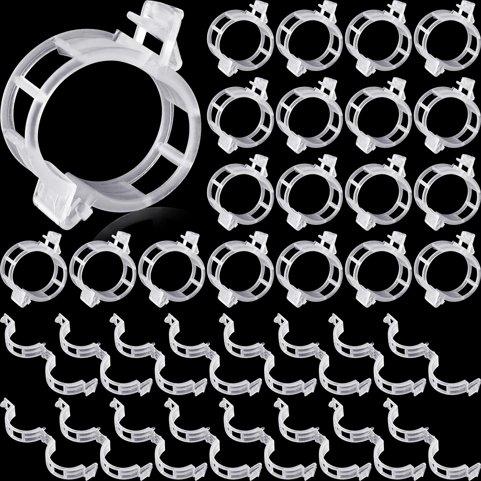 Qunclay front pack of 1500 white plant clips, bulk supply benefit