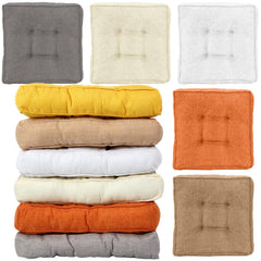 Qunclay front view of six packed floor cushions showing colors and portability benefit
