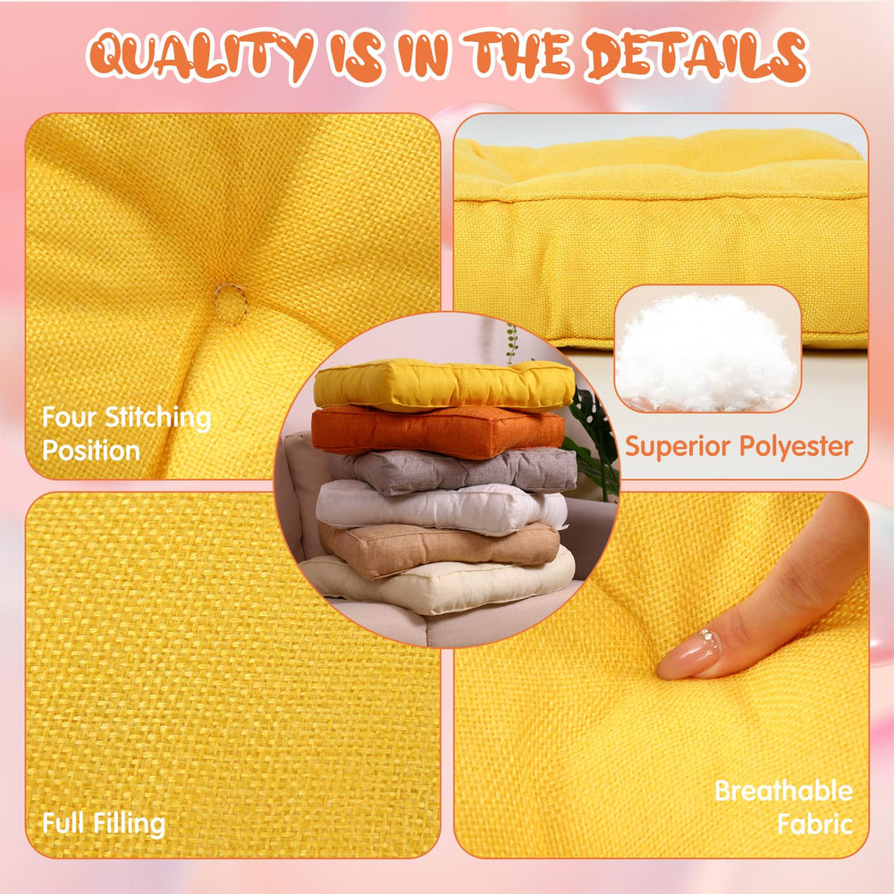 Qunclay stacked cushions illustrating 3.15-inch thickness for clear scale