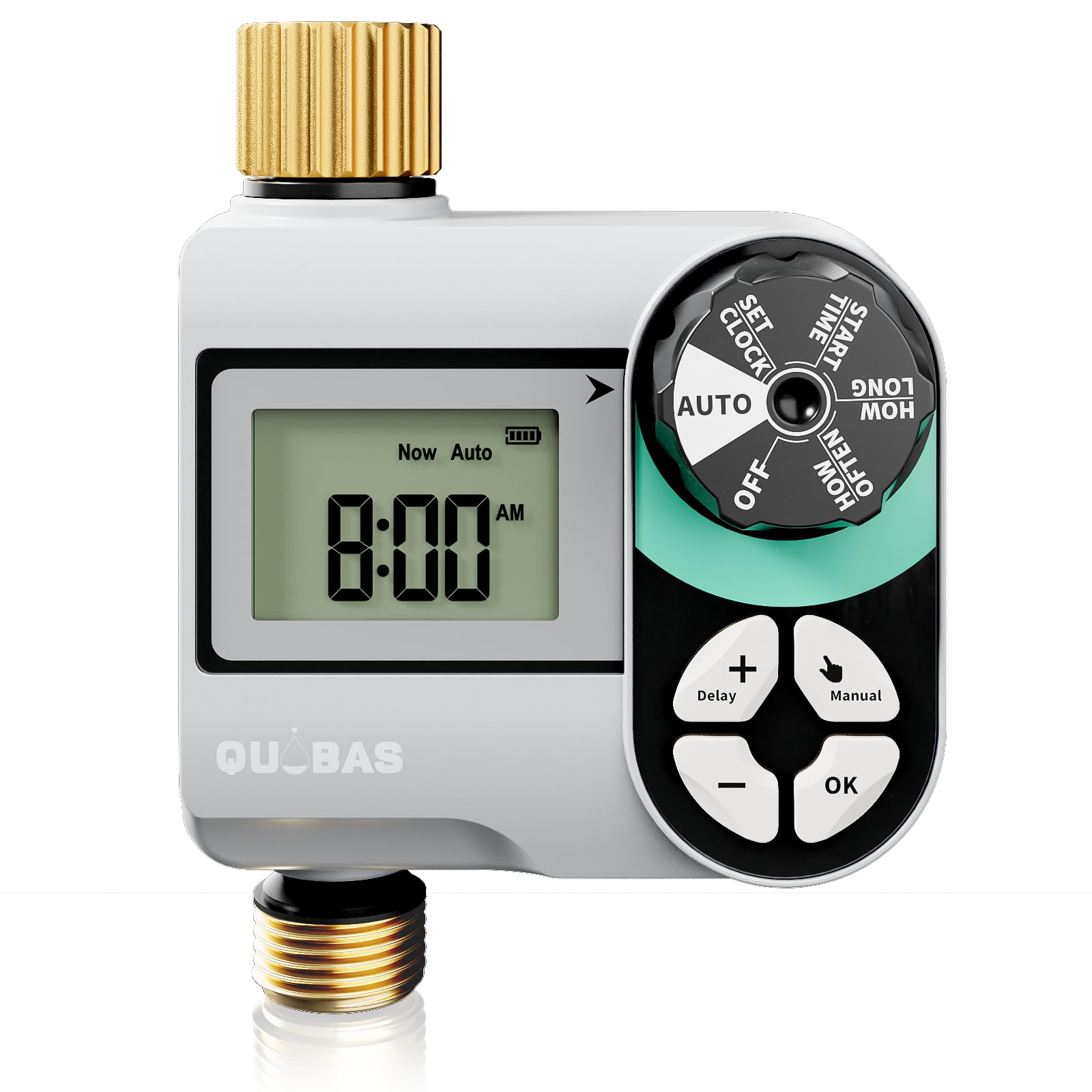 QUOBAS front panel showing LCD and buttons gives clear, easy control