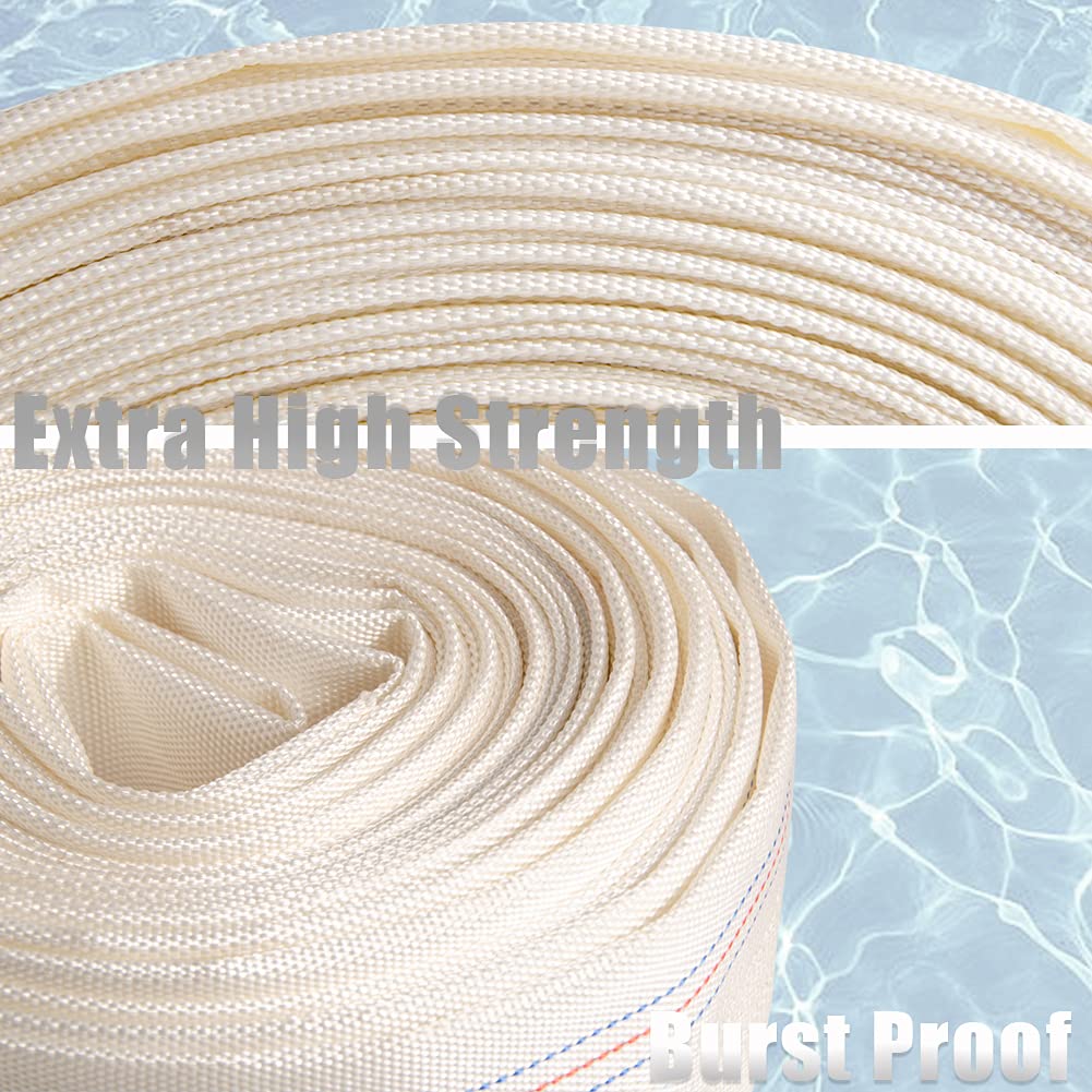 QuQuyi rolled flat hose illustrating space-saving storage and transport ease