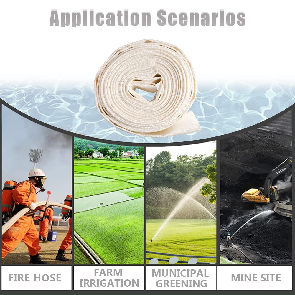 QuQuyi hose laid along garden bed showing reliable irrigation water transfer