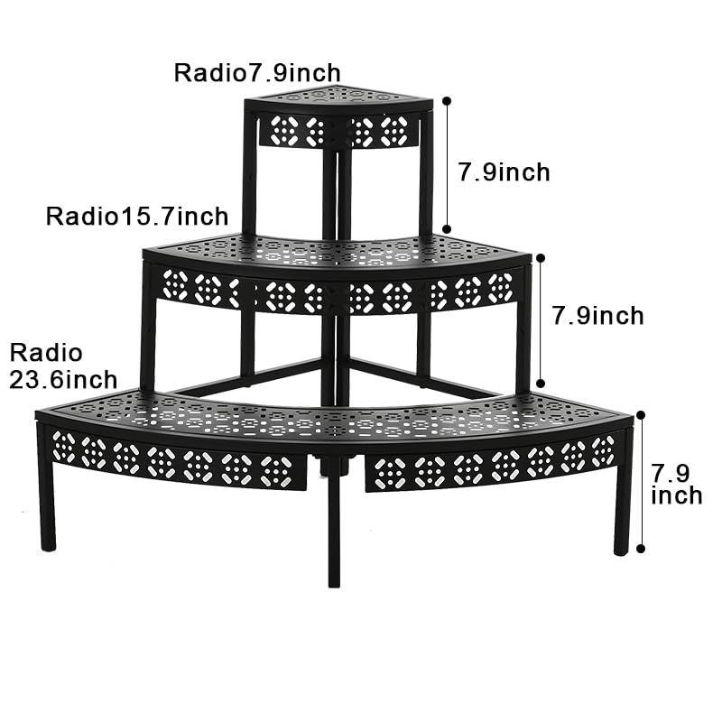 Qusimi plant stand staged on patio illustrating weather-proof outdoor display benefit