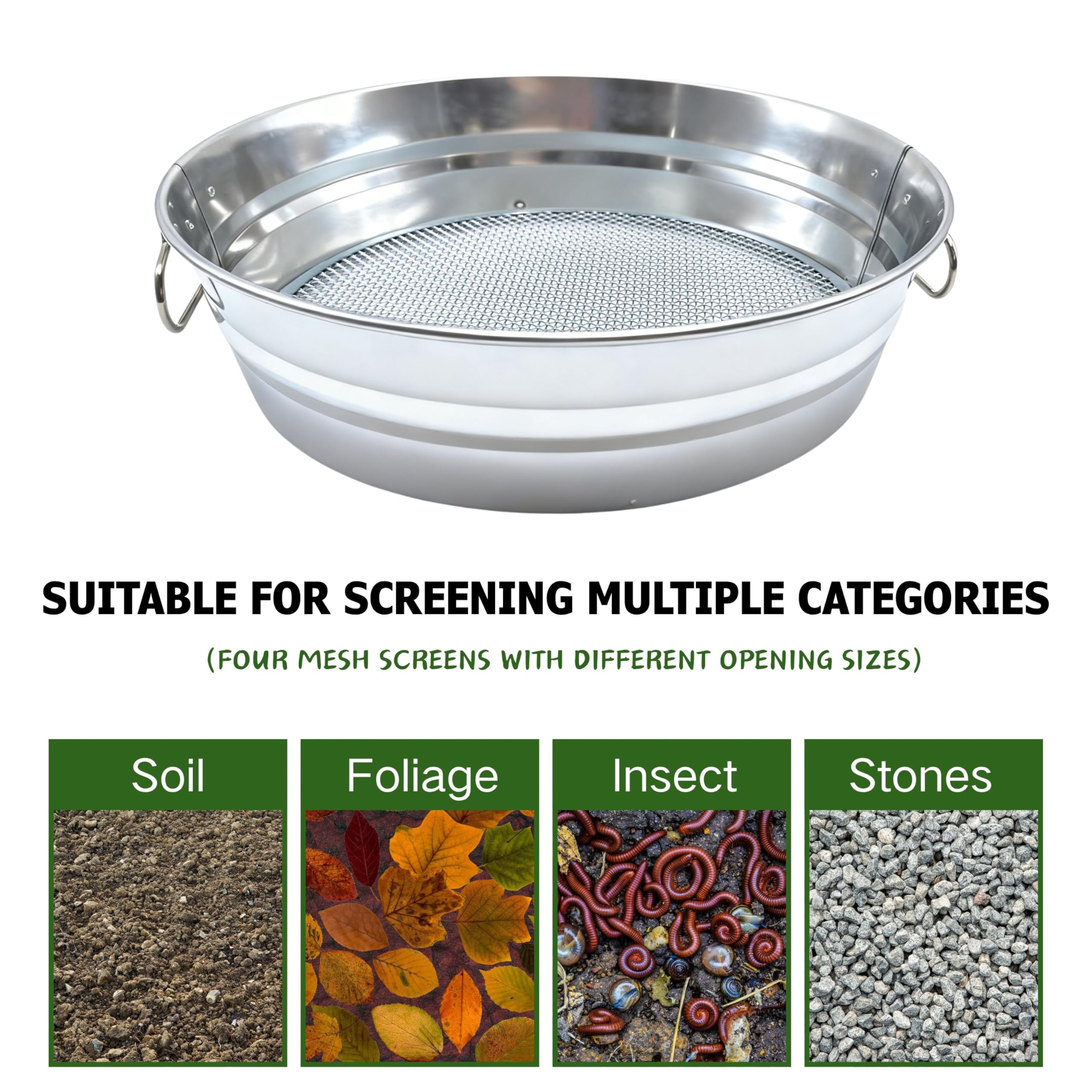 QUTIING sifter held by hands to show compact scale and portability benefit