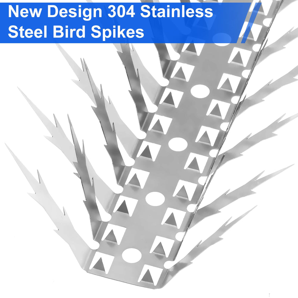 Quunoot close-up of stainless steel spikes highlighting thorn-like deterrent safety