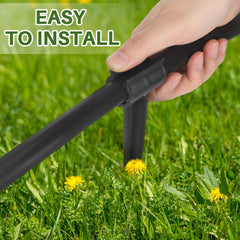 Quzzil stake holding 1/2 inch tubing securely to prevent tubing drift