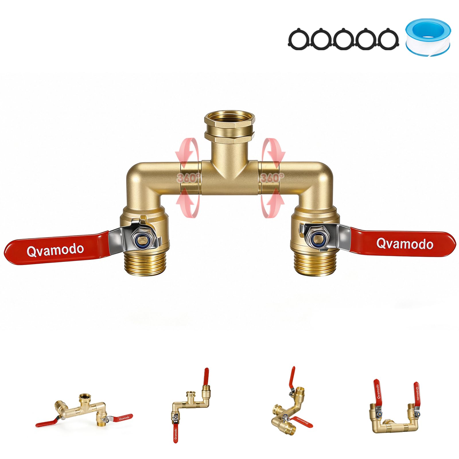 Qvamodo lifestyle garden watering scene showing practical everyday convenience
