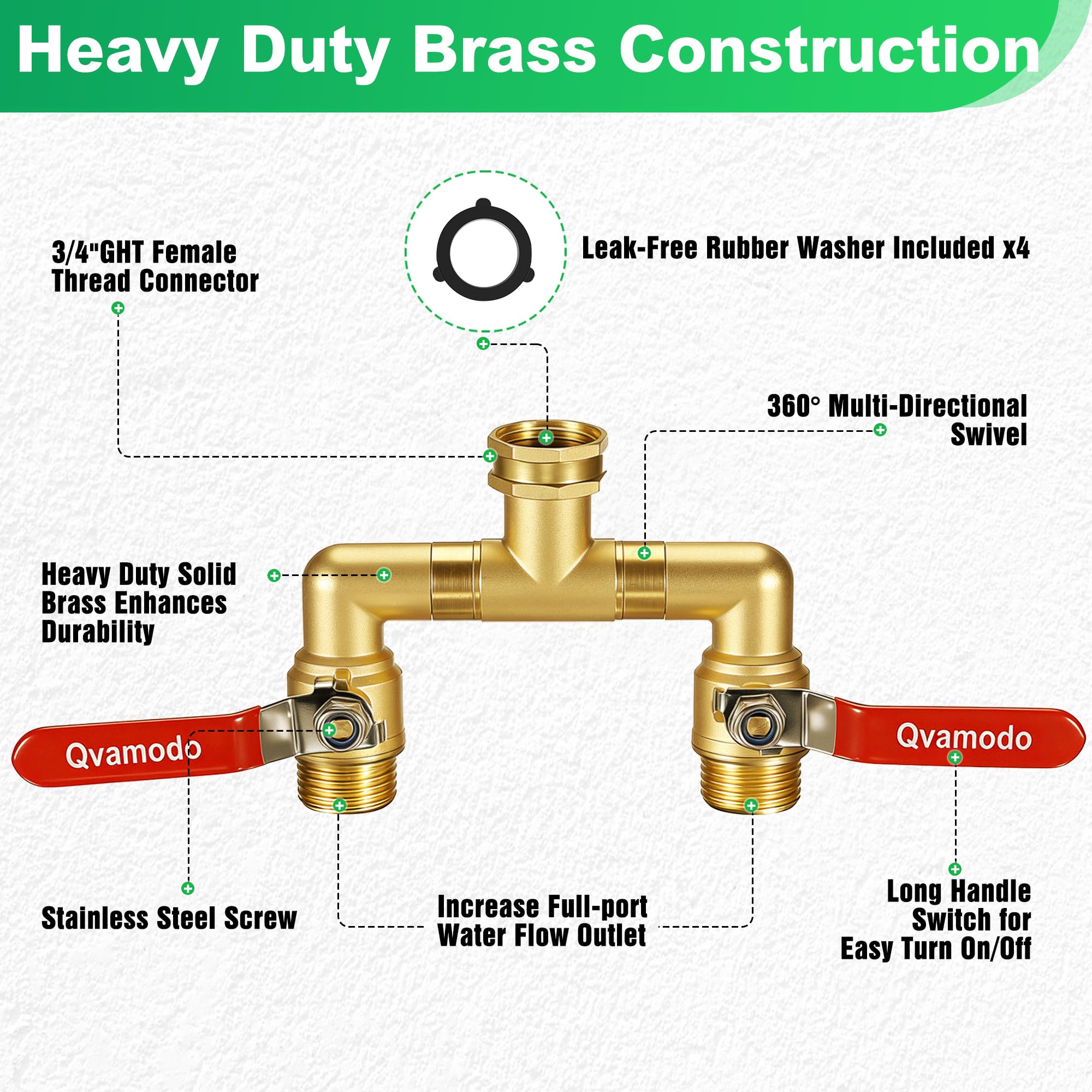 Qvamodo two hoses connected in use enabling simultaneous watering tasks