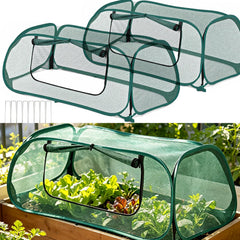 QwayHome front view over raised bed protecting crops and seedlings