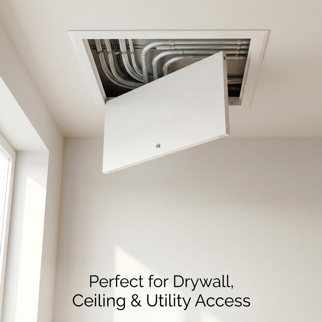 QWORK door installed in ceiling demonstrating easy service access benefit