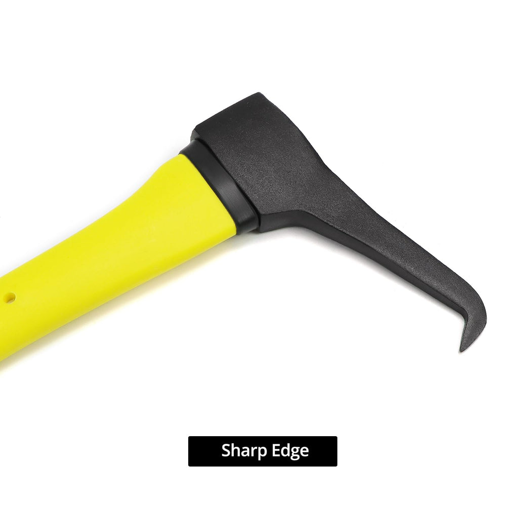 QWORK textured fiberglass handle detail showing anti-slip comfort for long use