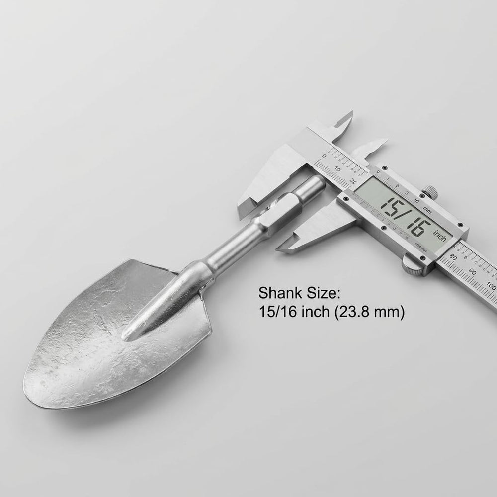 QWORK scale photo showing full 17.3-inch length and 15/16" hex shank measurement