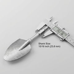QWORK scale photo showing full 17.3-inch length and 15/16" hex shank measurement