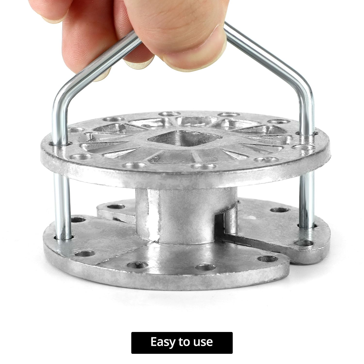 QWORK tensioner beside ruler for size and scale, showing compact, easy-to-handle design