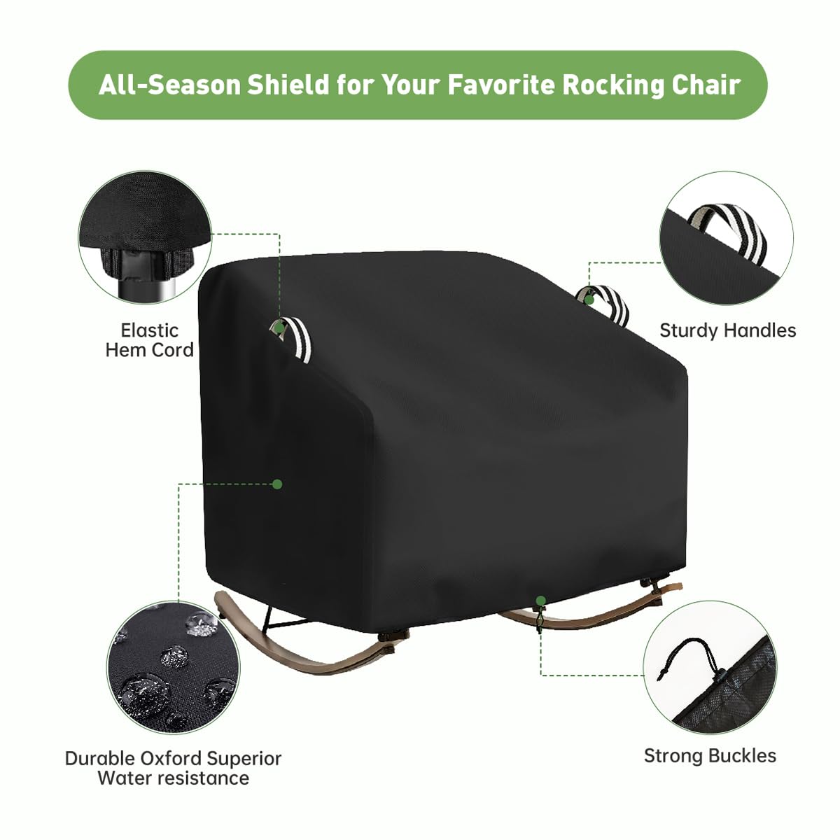 QYILUARE handle and adjustable drawstring detail for easy secure fit
