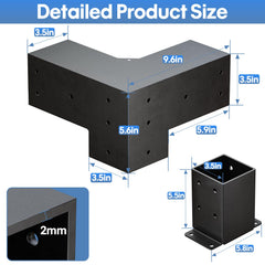 QZER close-up of welded steel bracket highlighting reinforced joints and durability
