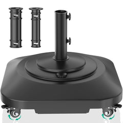 QZER umbrella base front view showing stable design and easy placement