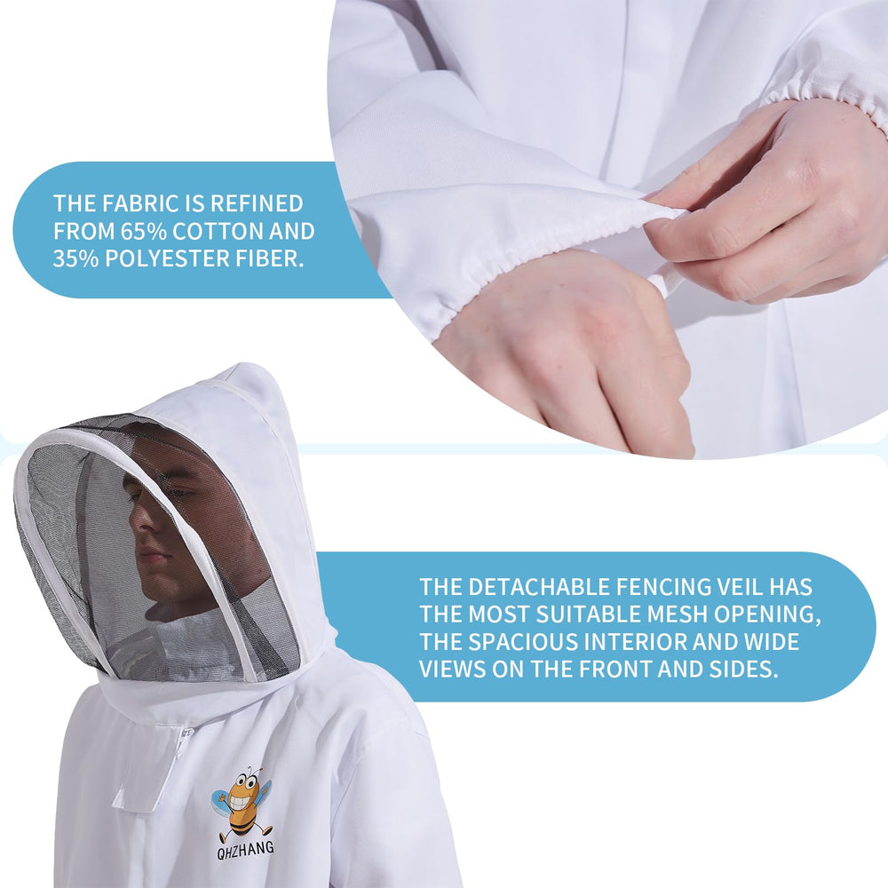 QHZHANG fabric texture and stitching highlighting breathable, tear-resistant material