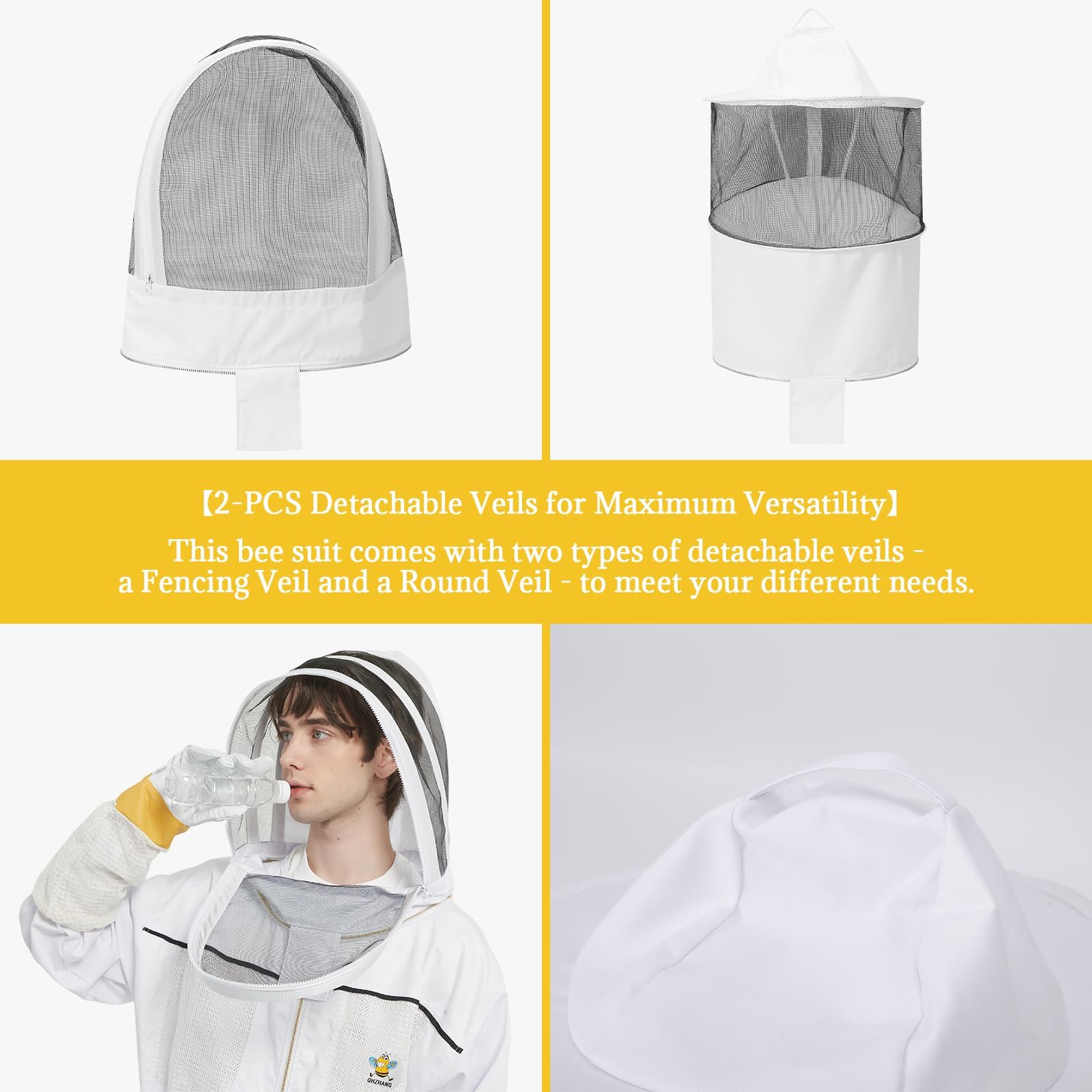 QHZHANG raised 3-layer mesh panel detail for cool ventilation