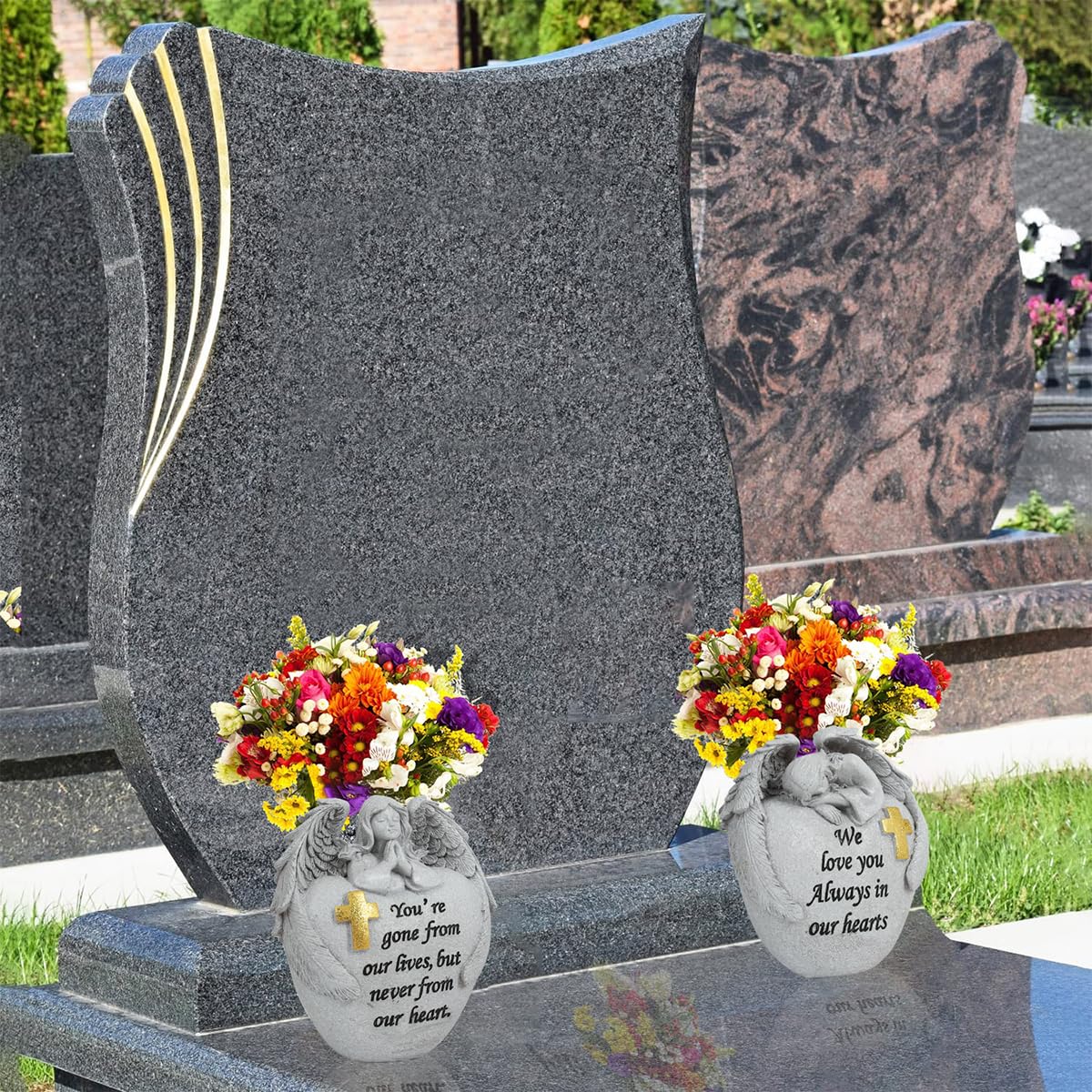 QZWHLSM filled with fresh flowers bouquet to extend bloom life and honor memory