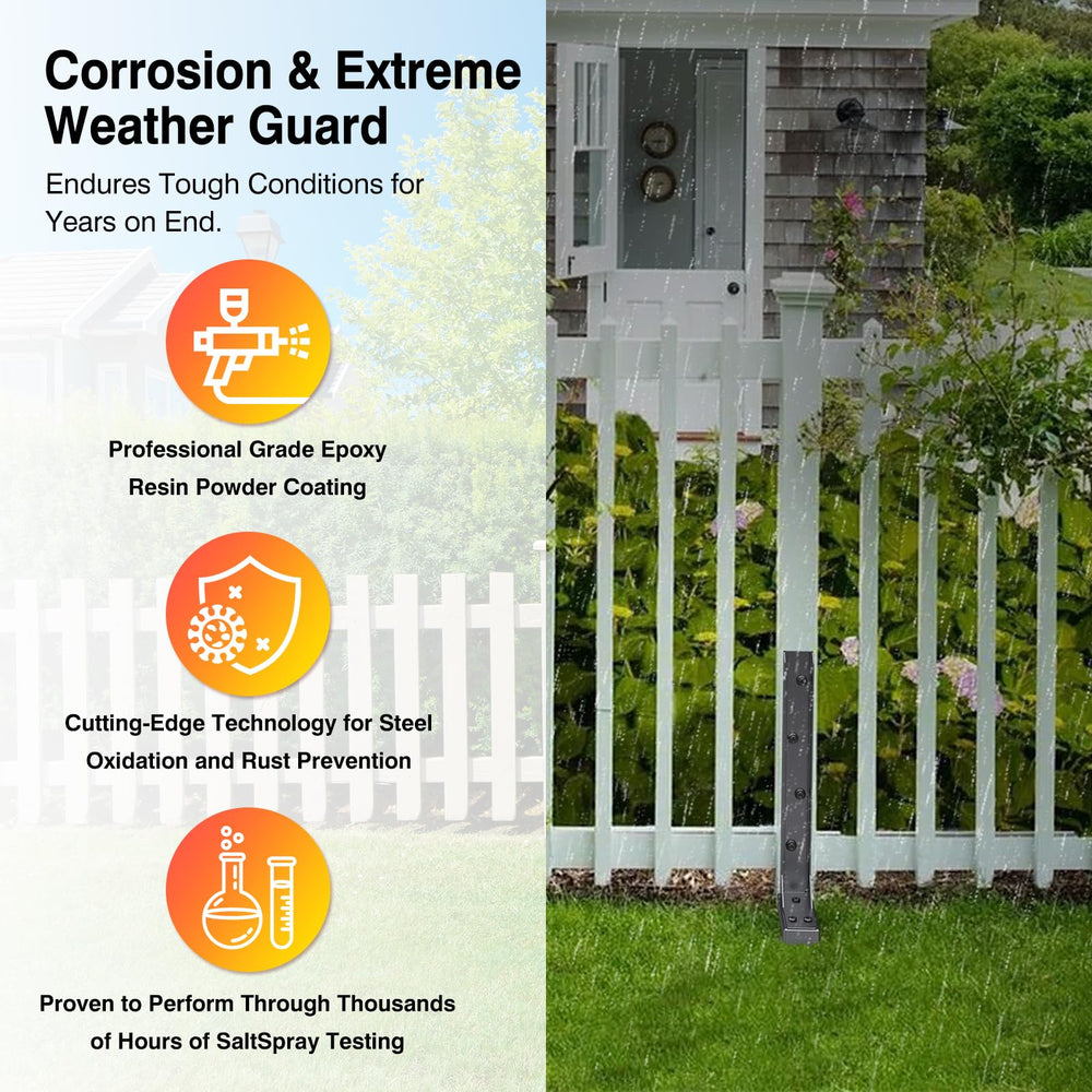 QZXRKEJI installed on backyard fence post showing tidy, durable outdoor repair